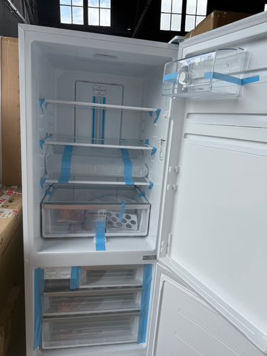 Transportation damaged Westinghouse 425 L Bottom Mount Fridge – White (WBE4302WCR)